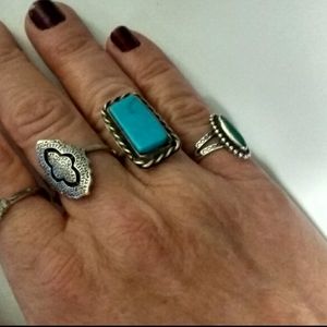 Native American Clarence Bailen Sterling Turquoise